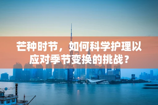 芒种时节，如何科学护理以应对季节变换的挑战？
