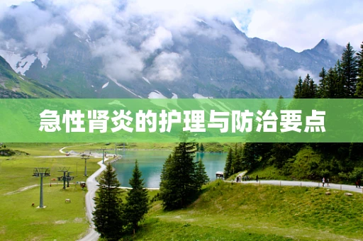 急性肾炎的护理与防治要点