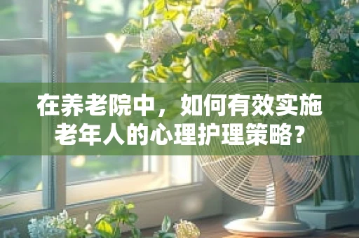 在养老院中，如何有效实施老年人的心理护理策略？