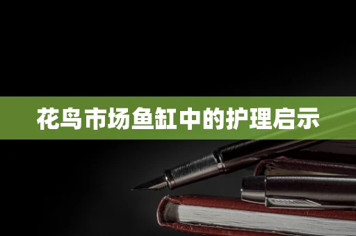 花鸟市场鱼缸中的护理启示