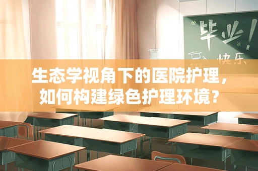 生态学视角下的医院护理，如何构建绿色护理环境？