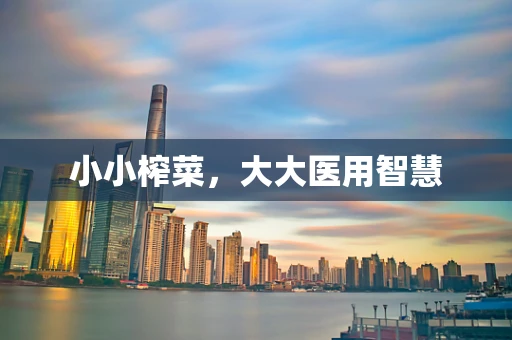 小小榨菜，大大医用智慧