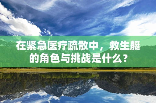 在紧急医疗疏散中，救生艇的角色与挑战是什么？