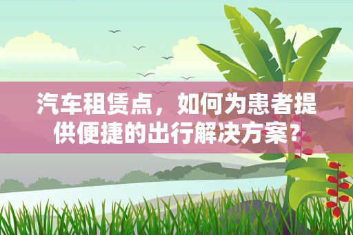 汽车租赁点，如何为患者提供便捷的出行解决方案？