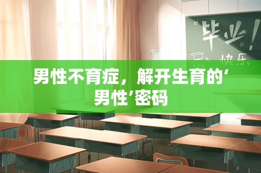 男性不育症，解开生育的‘男性’密码