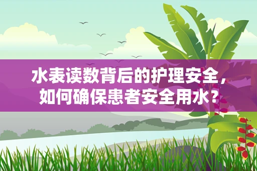 水表读数背后的护理安全，如何确保患者安全用水？