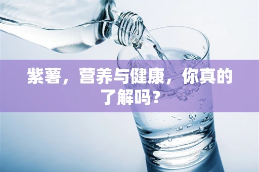 紫薯，营养与健康，你真的了解吗？