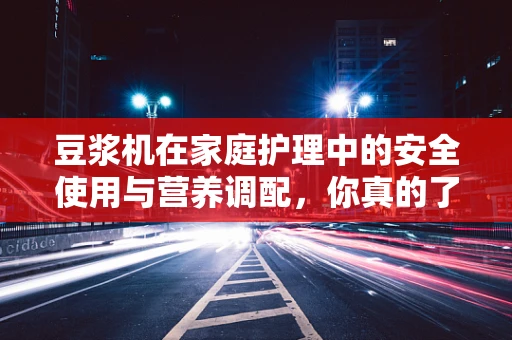 豆浆机在家庭护理中的安全使用与营养调配，你真的了解吗？