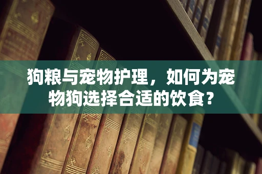 狗粮与宠物护理，如何为宠物狗选择合适的饮食？
