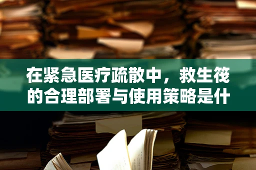 在紧急医疗疏散中，救生筏的合理部署与使用策略是什么？