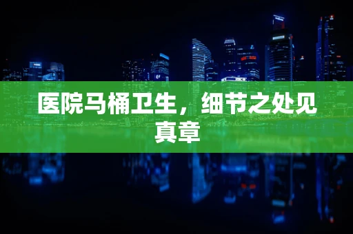 医院马桶卫生，细节之处见真章