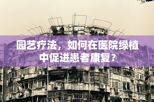 园艺疗法，如何在医院绿植中促进患者康复？