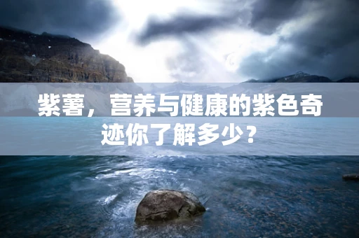 紫薯，营养与健康的紫色奇迹你了解多少？