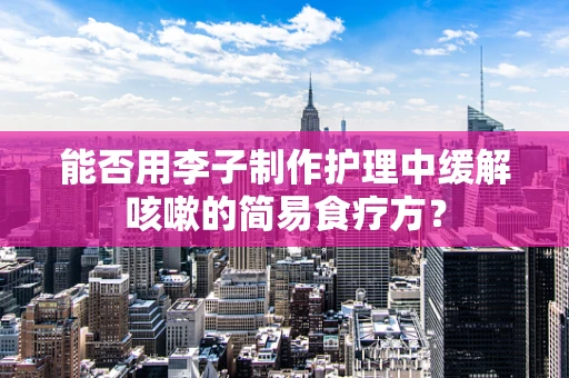 能否用李子制作护理中缓解咳嗽的简易食疗方？