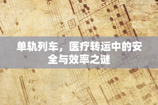 单轨列车，医疗转运中的安全与效率之谜