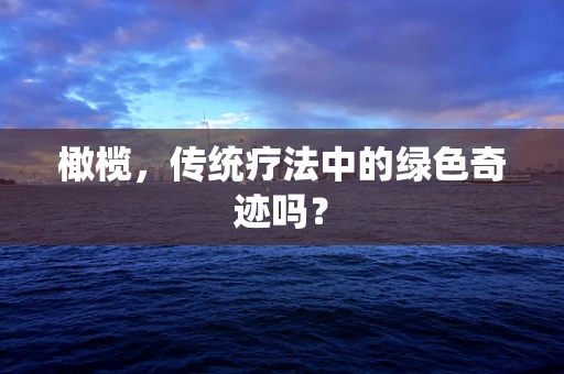 橄榄，传统疗法中的绿色奇迹吗？