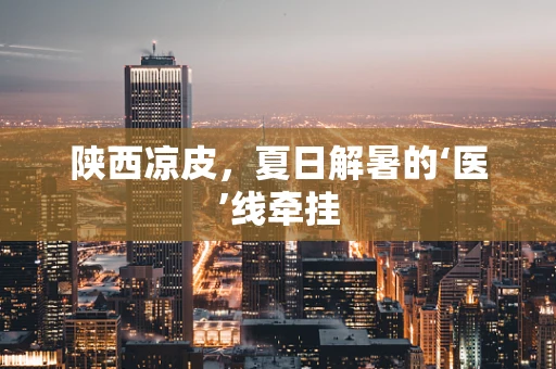 陕西凉皮，夏日解暑的‘医’线牵挂