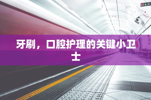 牙刷，口腔护理的关键小卫士