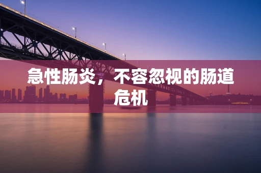 急性肠炎，不容忽视的肠道危机