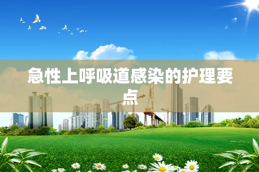 急性上呼吸道感染的护理要点