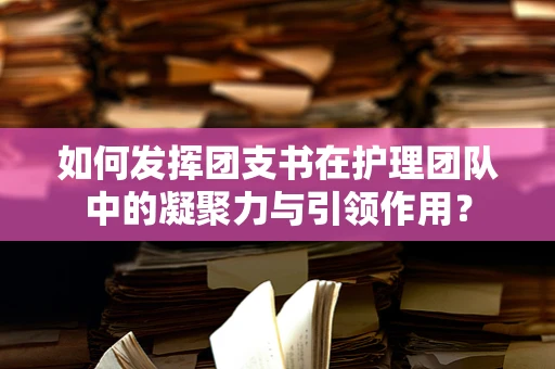 如何发挥团支书在护理团队中的凝聚力与引领作用？