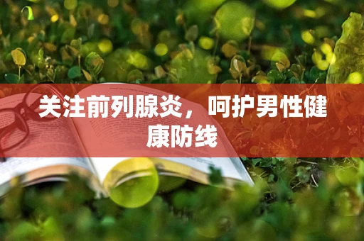关注前列腺炎，呵护男性健康防线