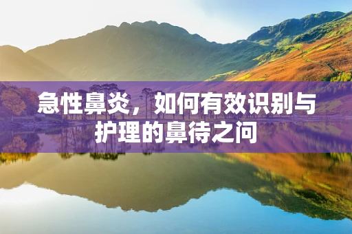 急性鼻炎，如何有效识别与护理的鼻待之问
