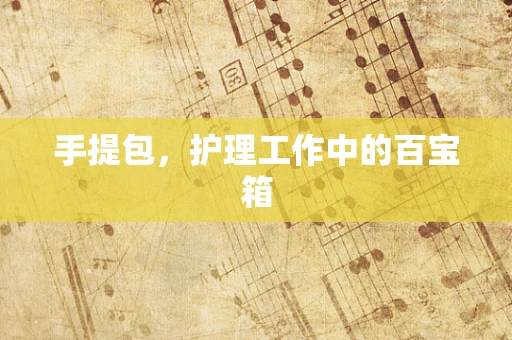 手提包，护理工作中的百宝箱