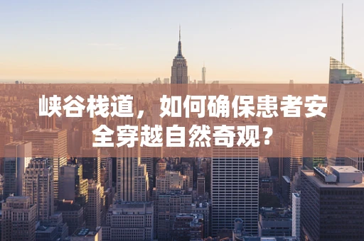 峡谷栈道，如何确保患者安全穿越自然奇观？
