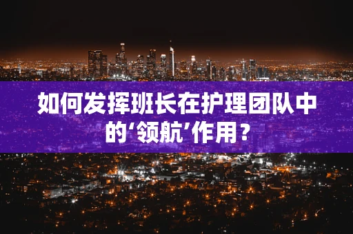 如何发挥班长在护理团队中的‘领航’作用？