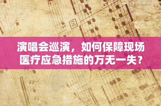 演唱会巡演，如何保障现场医疗应急措施的万无一失？