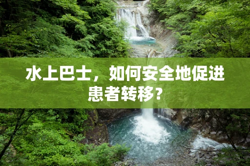 水上巴士，如何安全地促进患者转移？