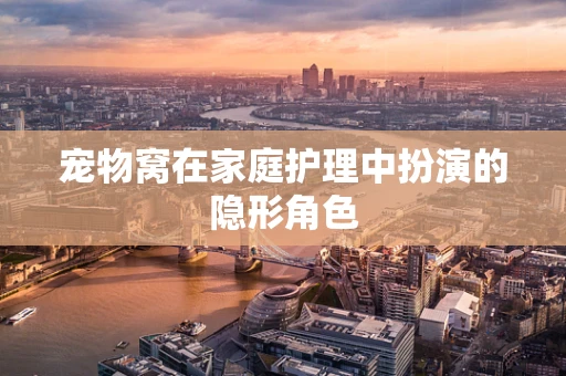 宠物窝在家庭护理中扮演的隐形角色