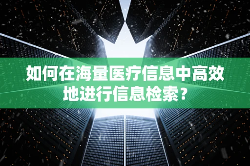 如何在海量医疗信息中高效地进行信息检索？