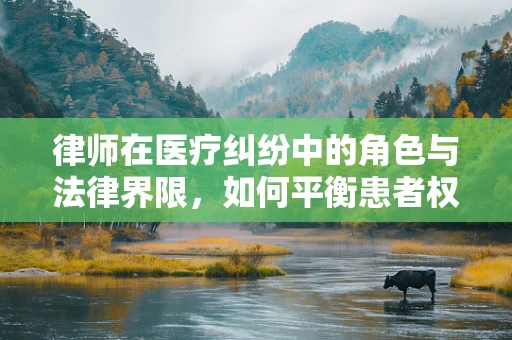 律师在医疗纠纷中的角色与法律界限，如何平衡患者权益与医院责任？