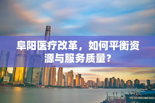 阜阳医疗改革，如何平衡资源与服务质量？