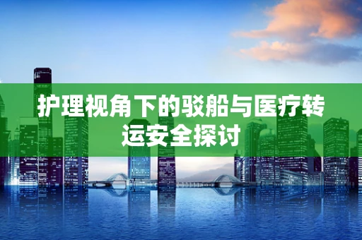 护理视角下的驳船与医疗转运安全探讨