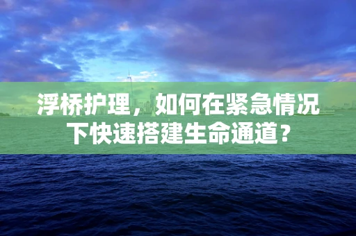 浮桥护理，如何在紧急情况下快速搭建生命通道？