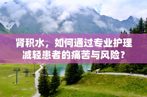 肾积水，如何通过专业护理减轻患者的痛苦与风险？