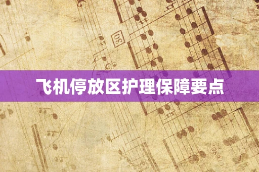 飞机停放区护理保障要点