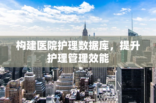 构建医院护理数据库，提升护理管理效能