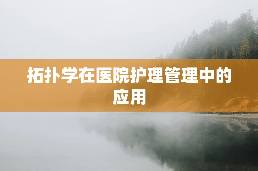 拓扑学在医院护理管理中的应用