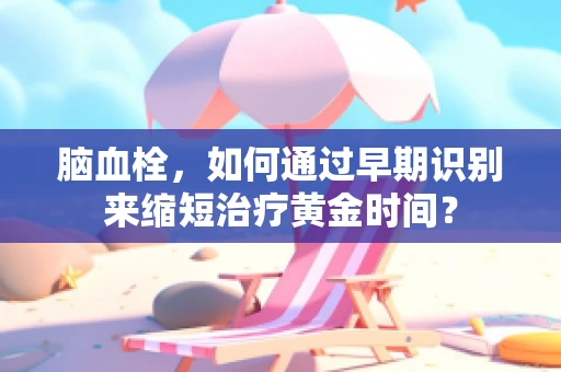 脑血栓，如何通过早期识别来缩短治疗黄金时间？