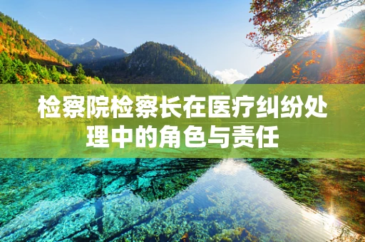 检察院检察长在医疗纠纷处理中的角色与责任