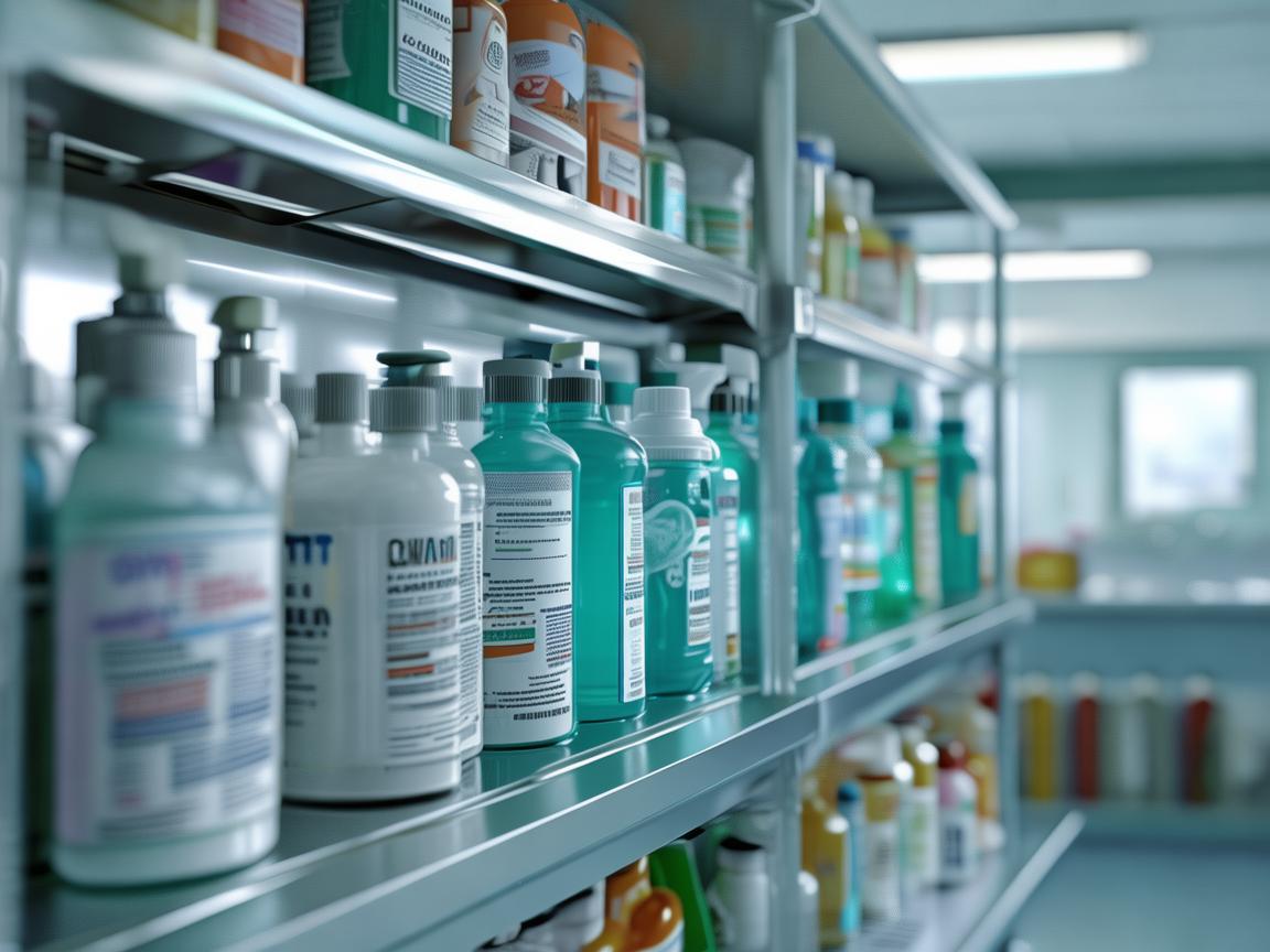 如何选择适合医院卫生间清洁用品架的消毒用品？