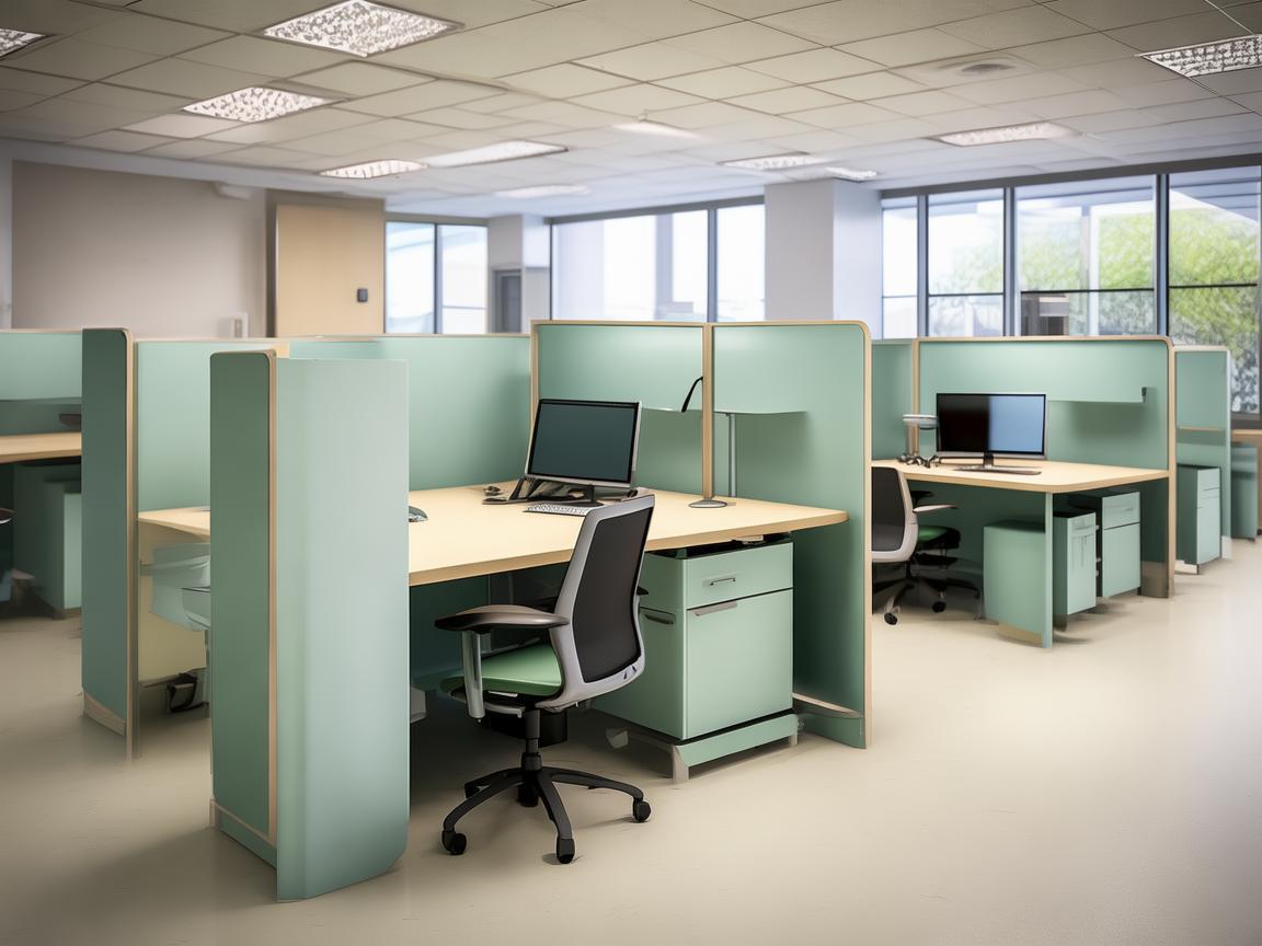 如何优化医院护理部办公室工位布局，以提升工作效率与员工舒适度？