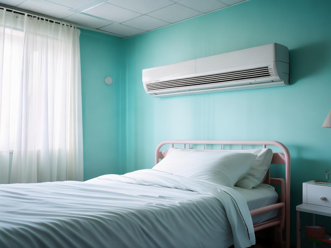 在病房中，空调应如何调节以促进患者康复？