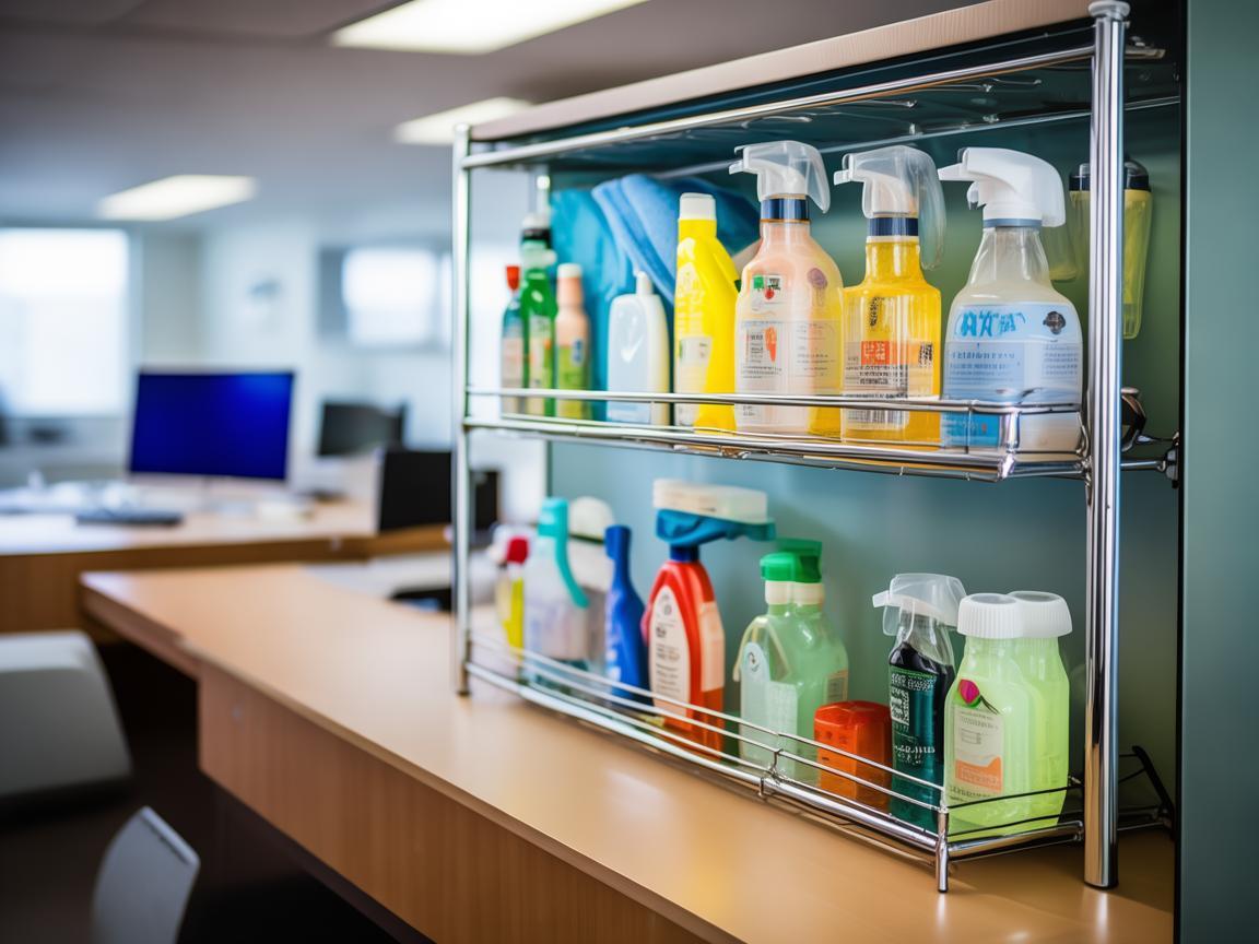 如何高效利用桌面清洁用品架，提升护理工作效率？