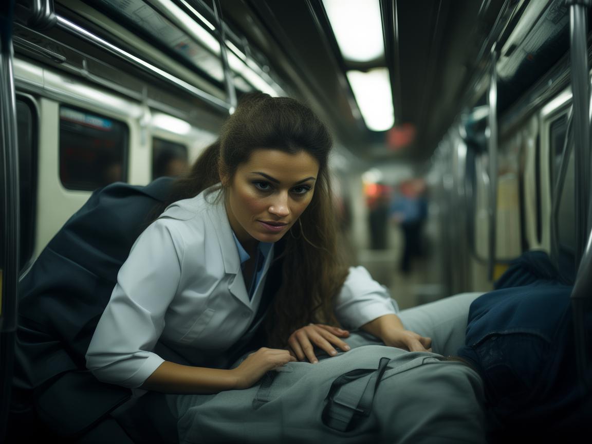 在地铁车厢突发紧急情况时，护士应如何迅速实施急救措施？