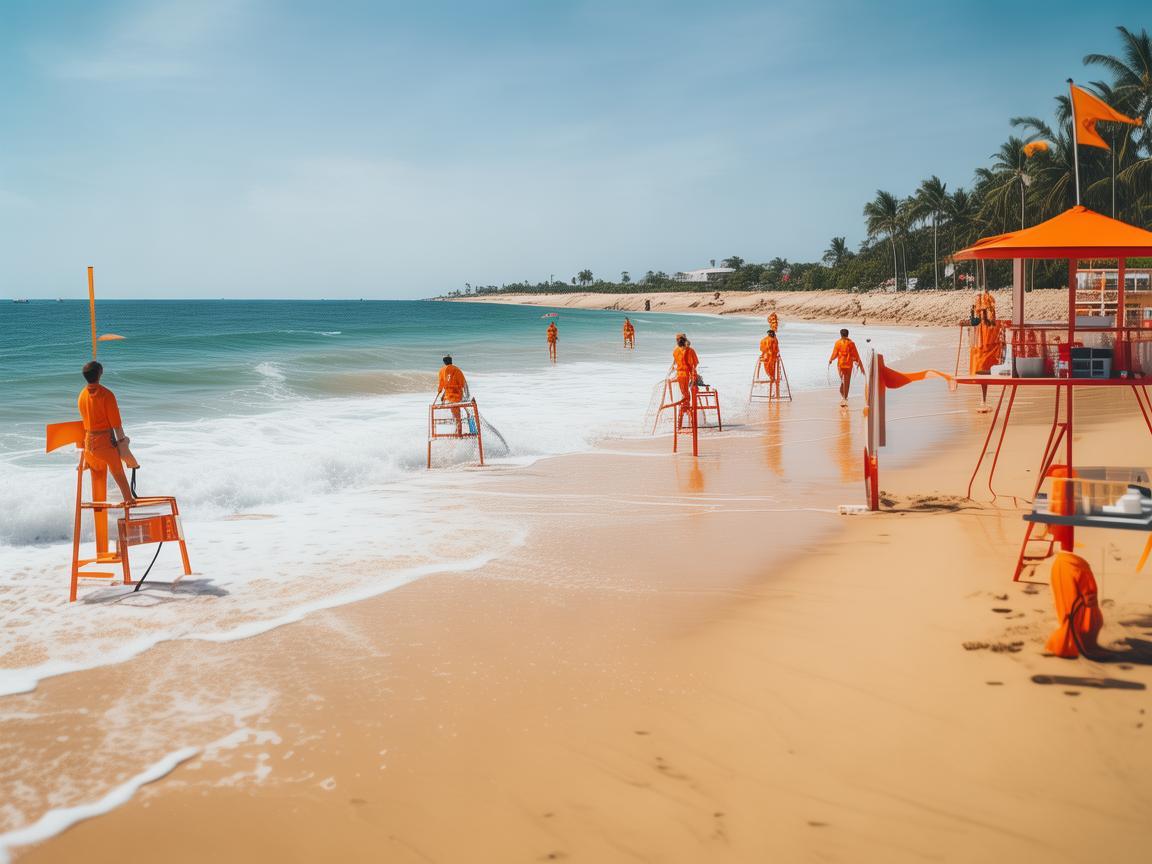 海滩沙滩上的护理挑战，如何确保游客的夏日安全？